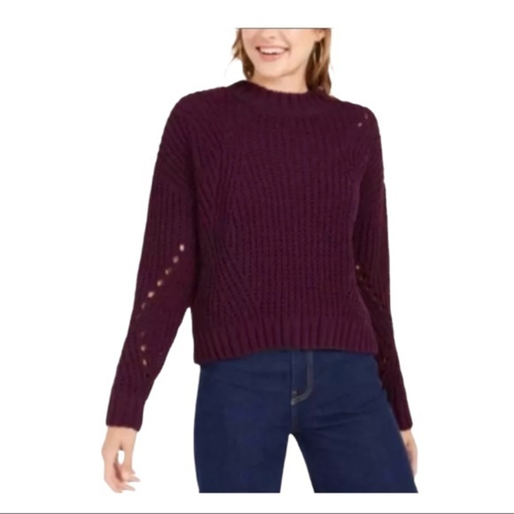 WYNTER POINTELLE CHENILLE SWEATER NWT M IRISES